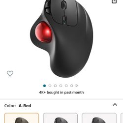 Nulea M501 Wireless Trackball Mouse, Rechargeable Ergonomic, Easy Thumb Control, Precise & Smooth Tracking, 3 Device Connection (Bluetooth or USB), Co