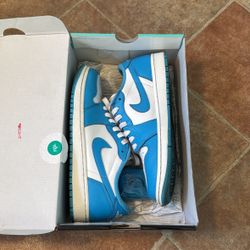 Jordan 1 Low Unc Sb Size 8.5 Men Used With Box