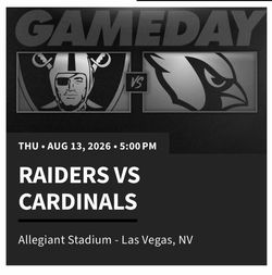 Las Vegas Raiders vs Arizonia Cardinals