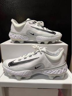 Nike Alpha Huarache Elite 4 Low Baseball Cleats FD6255-100 White Men’s Size 10