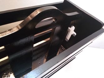 Unique Handcrafted Wood Cross Magazine Rack