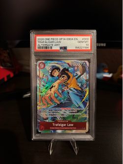 ONE PIECE 2026 OP14-EB04-THE AZURE SEA'S SEVEN ALT ART #009 TRAFALGAR LAW PSA 10