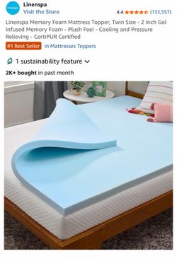 2” memory foam Queen size