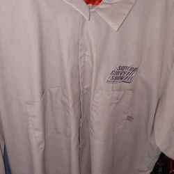 Super Collectable 3XL Original Grey Dickies Super Chevy Buttonup Pocket Collector Jersey 