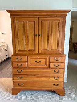 Solid Wood Armoire Dresser with Drawers