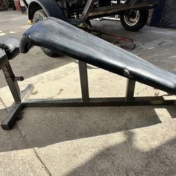 Sit Up Bench. Cushion Is Good. Pin Is Rusted Shut But Works Fine. 