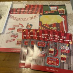 Movie night party decor