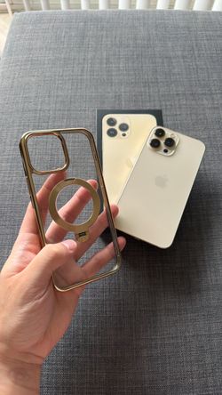 iPhone 13 Pro Max (Used): 256 GB / Gold / Unlocked (Case + Original Box + Original Accessories All Included)