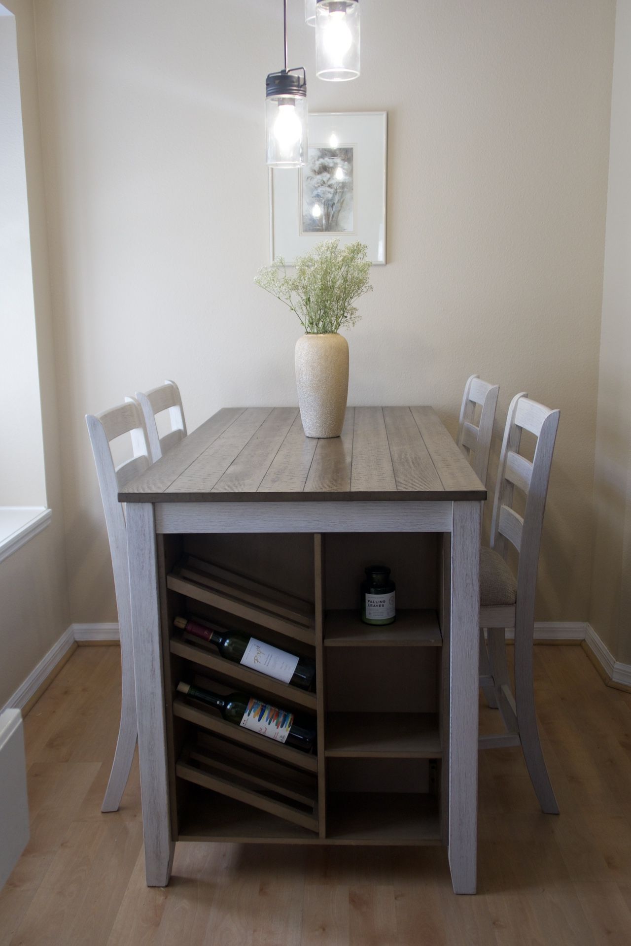 modern wood high-top dining table