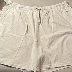 Ladies Size 8/10 White Stag Beige Stretch Shorts With Pull String