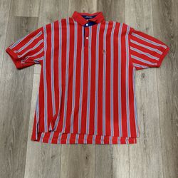 Ralph Lauren Red Striped Polo Shirt