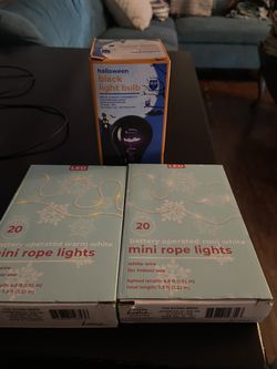 Mini Rope Lights And A Black Light Bulb