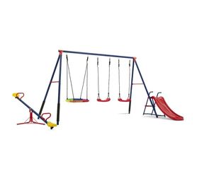 **NEW Delta Children 6-Piece Swing Set – Playground-Ready for Summer! **
