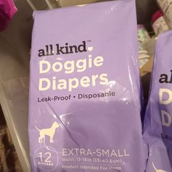 New All Kind Doggie Diapers Size X Small 12 Diapers 