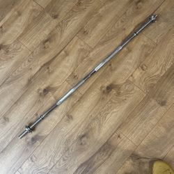 Marcy Threaded Chrome Steel Curl Bar with Collars