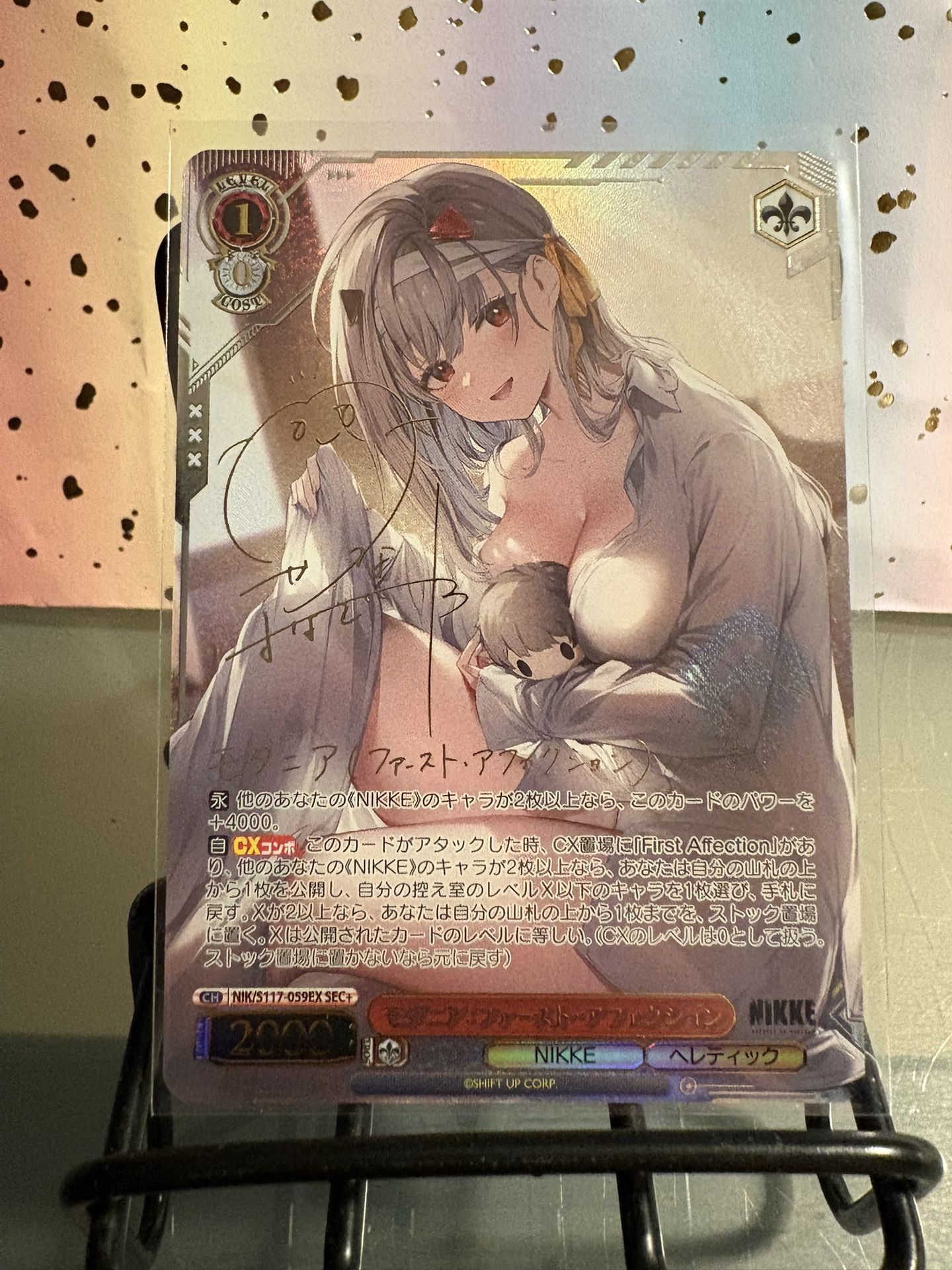 Signed Modernia Foil Weiss Schwarz Nikke Goddess of Victory NIK/S117-059EX SEC+