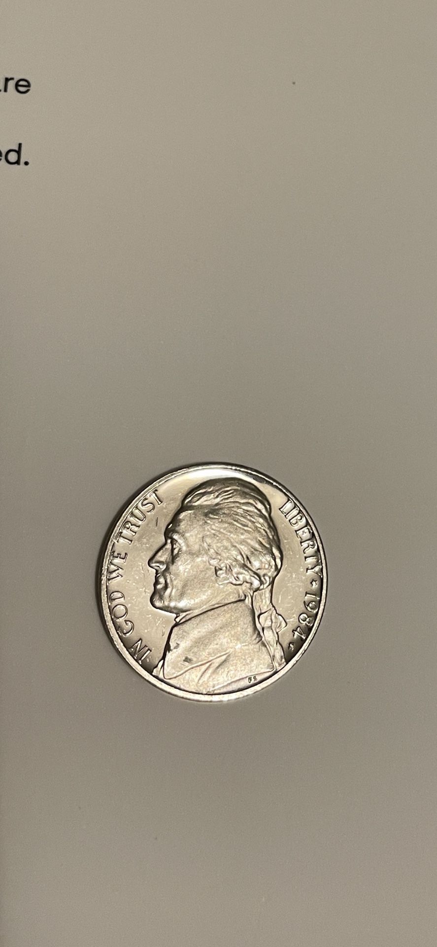 1984 S Proof Nickel 