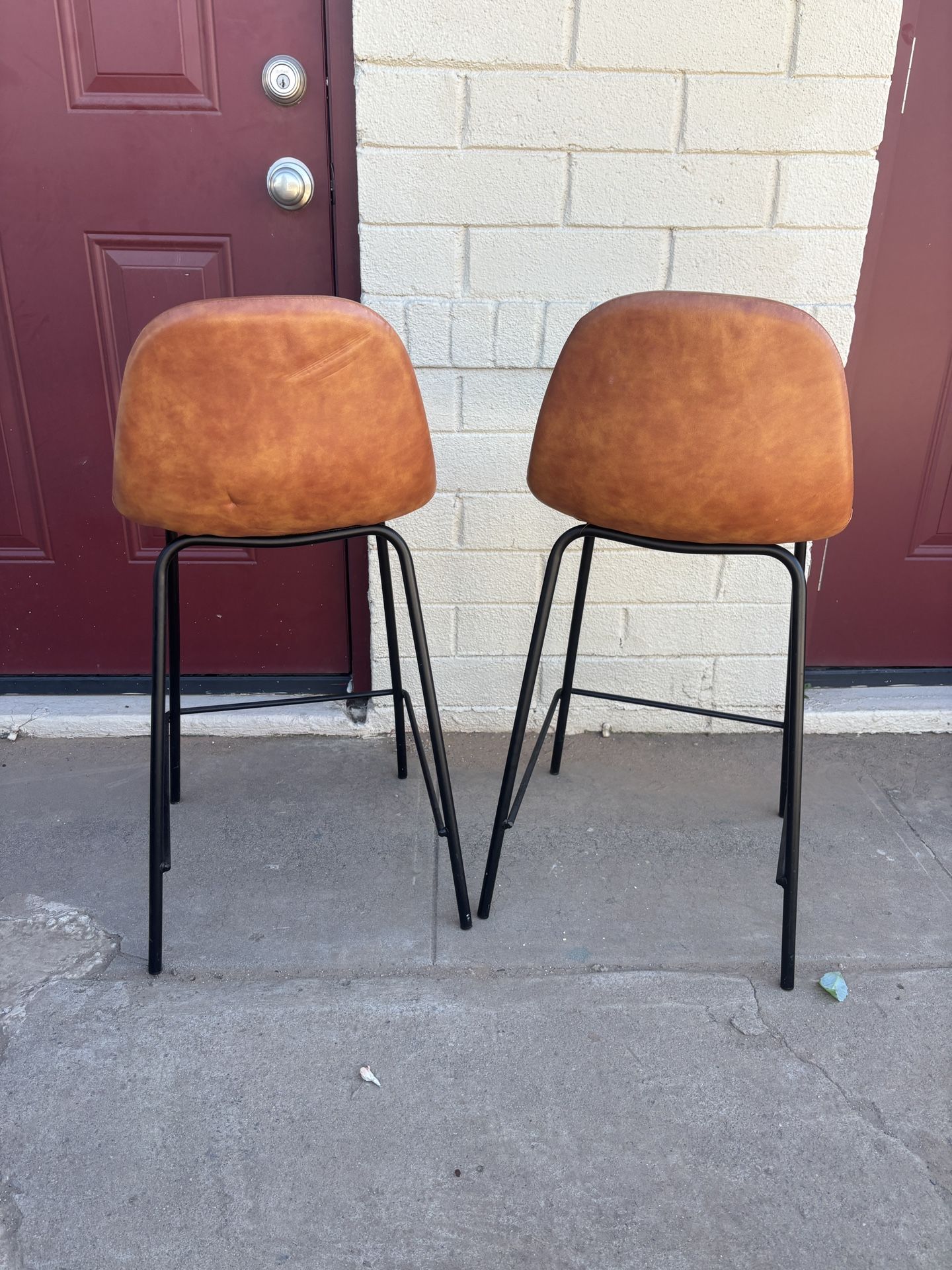 Vegan Leather Set Of Stools