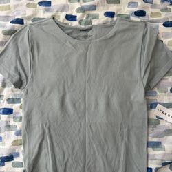 Light Sage Green Ribbed T-Shirt – PACSUN / Contour