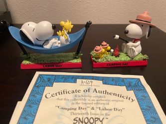 Labor Day & Camping day Snoopy figurines