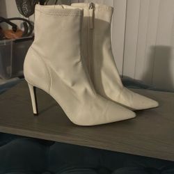Justfab White Heels Woman’s Size8