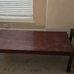 Cherry Wood Coffee Table And End Tables 