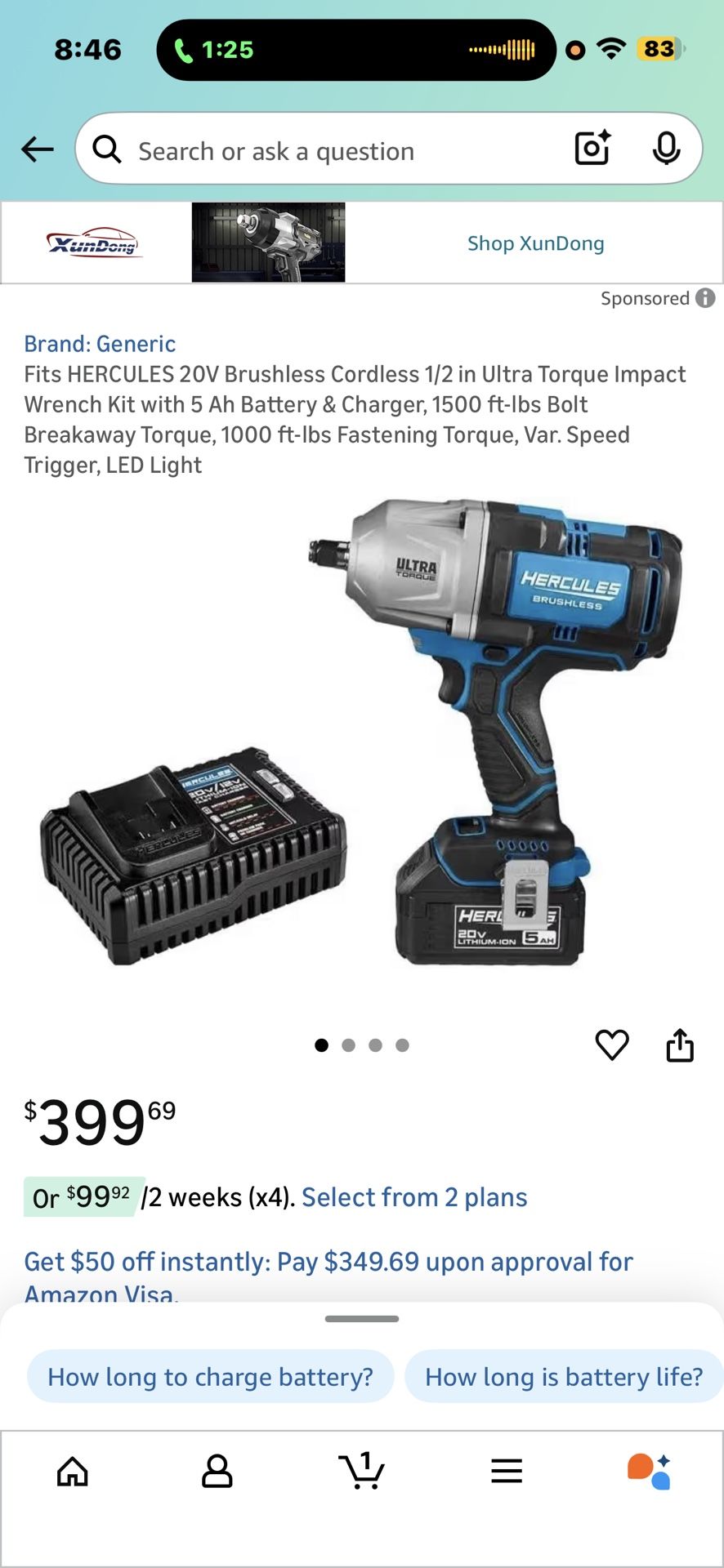 Hercules Brushless 20 V