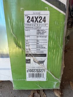 24x24 Sliding Vinyl Window – New in Box