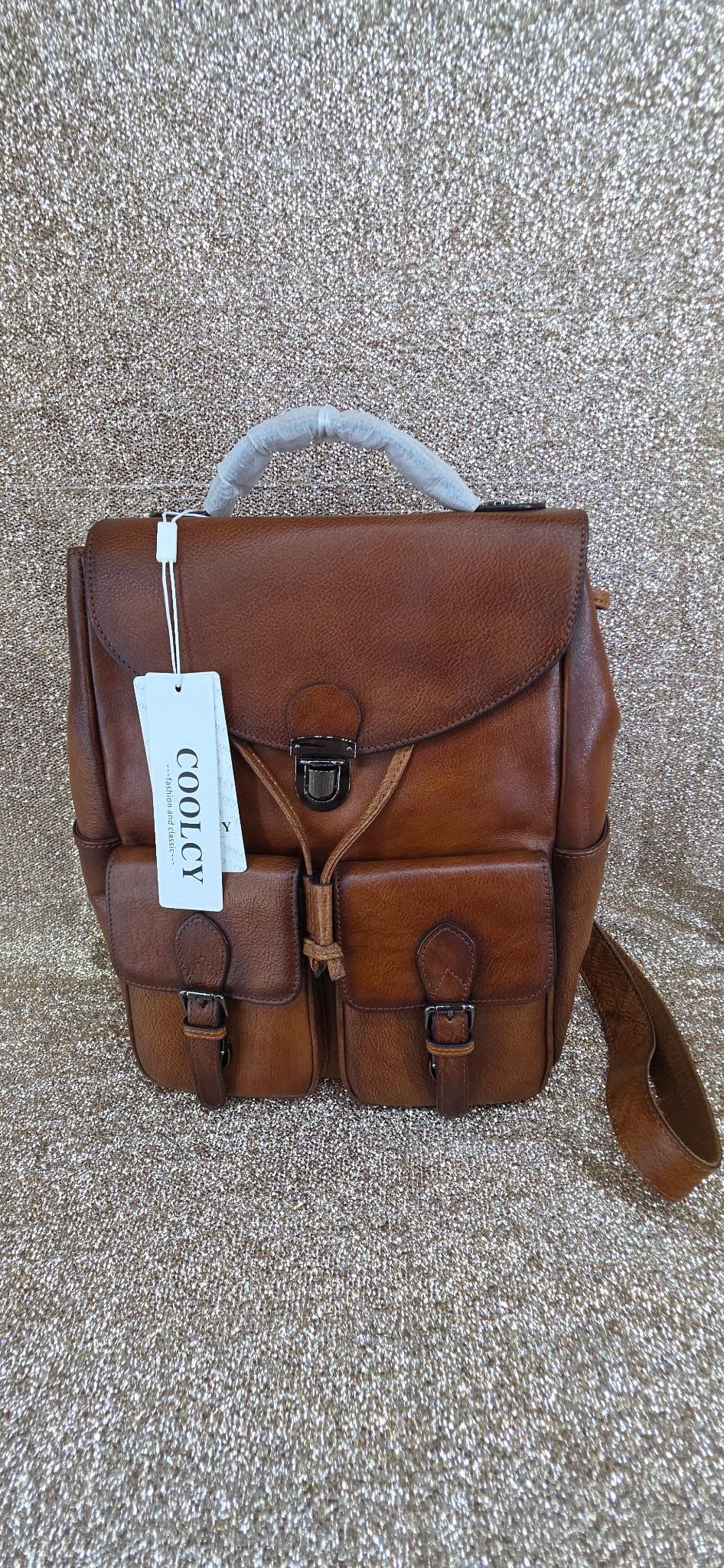 Women Vintage Genuine Leather Backpack Purse Fashion Rucksack Practical