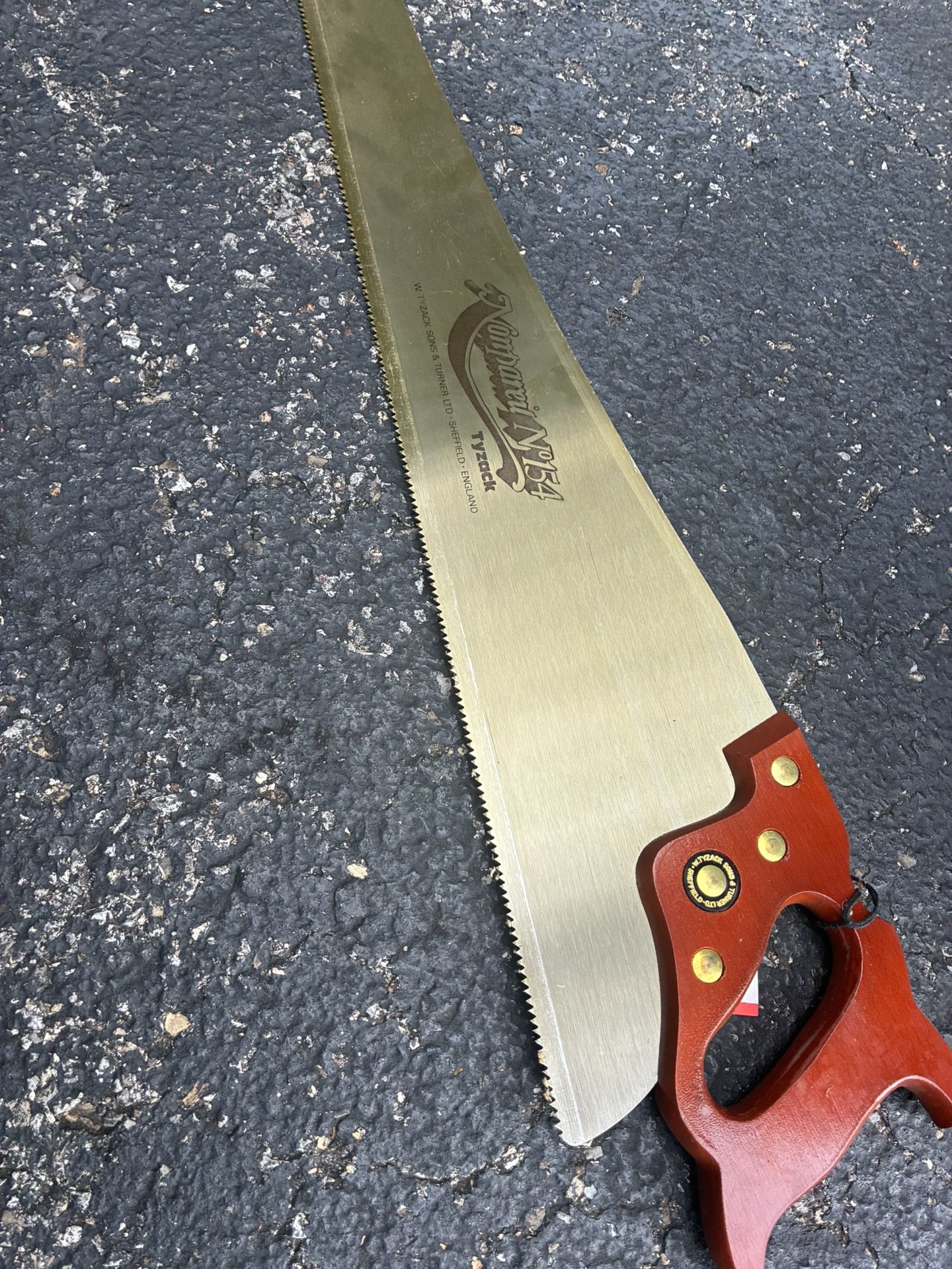 Elephant Brand 154 never used handsaw