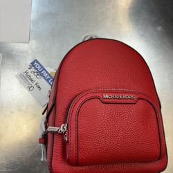Brand New Michael Kors Red Backpack