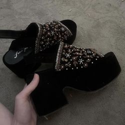 free people embellished nicola wedges