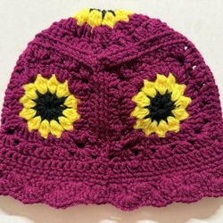 Harry Styles daisy Men's WOMEN Handmade crochet  bucket Hat Unisex Cap Large 