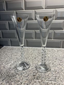 Vintage Millennium Crystal Champagne Flutes