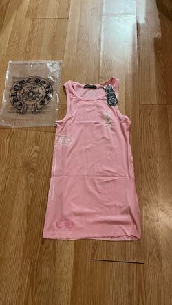 Pink Chrome heart tank top dress