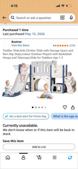 Toddler play place slide $150