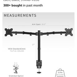 VIVO Dual Ultrawide Monitor Desk Mount