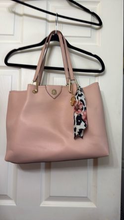 Ann Klein gently used Pink Leather Tote Bag with Gold Hardware