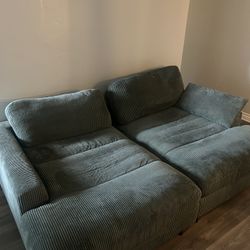Green Corduroy Sofa 