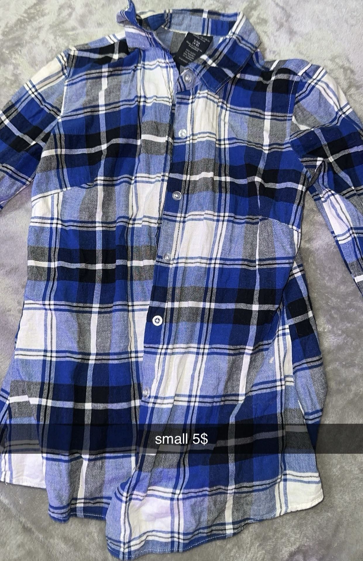 small blue flannel