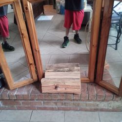 Wooden dresser mirror $25