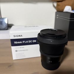 Sigma 16mm F1.4 DC DN Sony E Mount