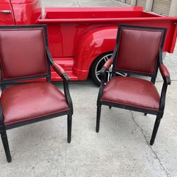 Restoration Hardware RH French Dining Armchairs Leather