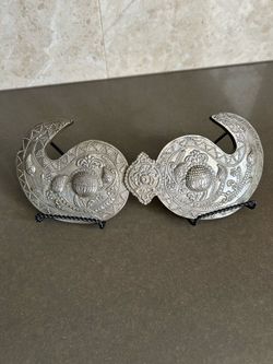 19th century Ottoman silver belt buckle