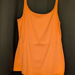 Ruff Hewn Woman's Orange Tank Top Sleeveless Casual Cami Adjustable Straps 2X