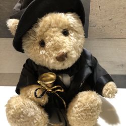 VINTAGE CHEERS To The NEW YEAR Holiday Bear Plushy - Frederick Atkins