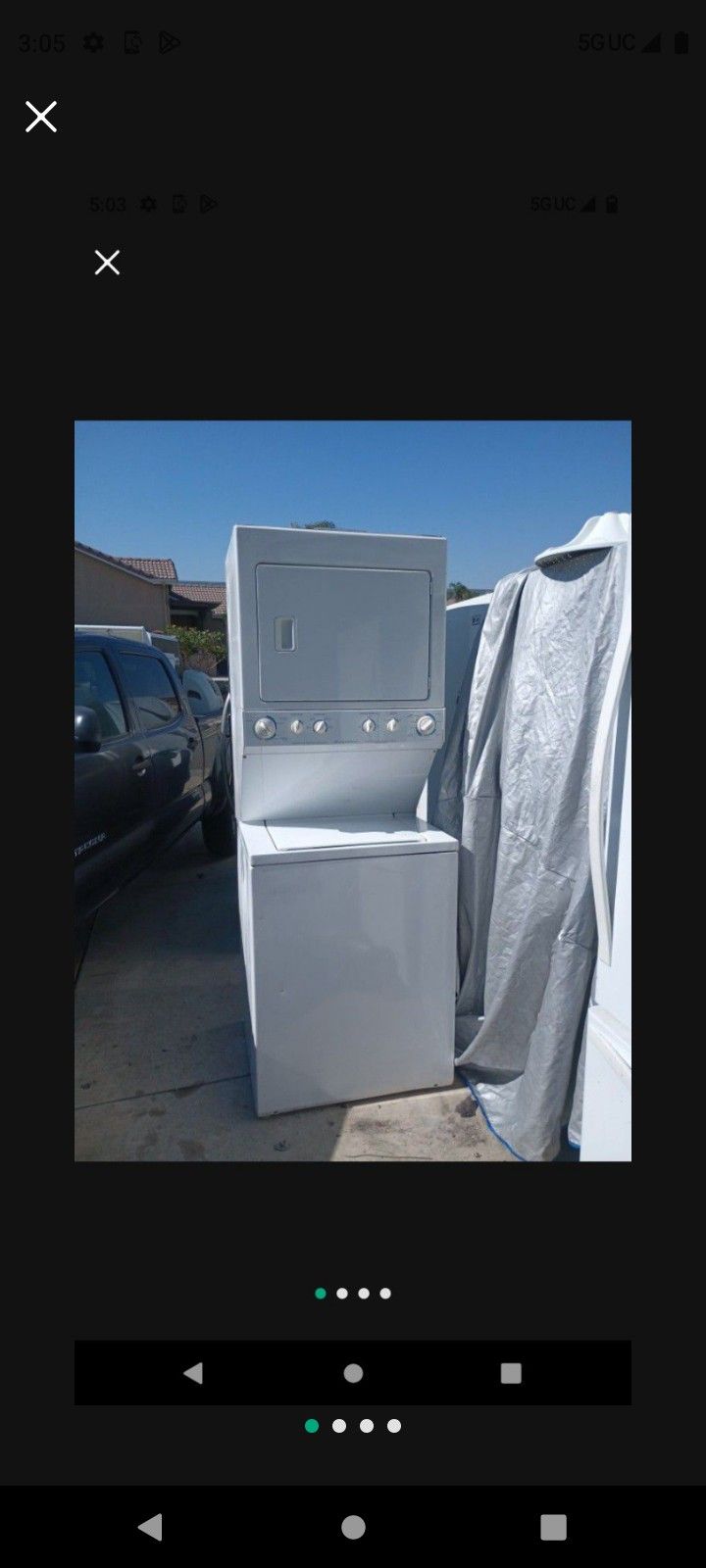 Combo Frigidaire Washer and Gas Dryer 