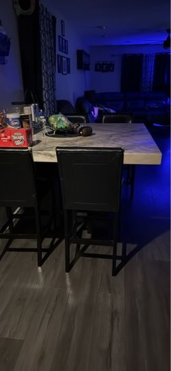 Bar Height Table with Stools Set