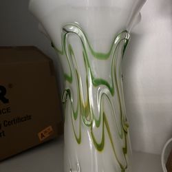 Hand blown art vase