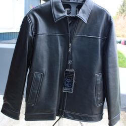 Men’s Medium Faux Leather Jacket 